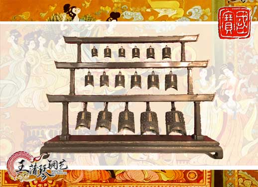 山東客戶定制17件古編鐘，迎賓編鐘古樂