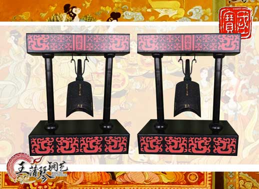 單件編鐘工藝品、外賓禮品、中國(guó)青銅編鐘